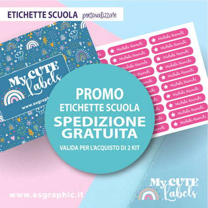 Etichette con nome per la scuola