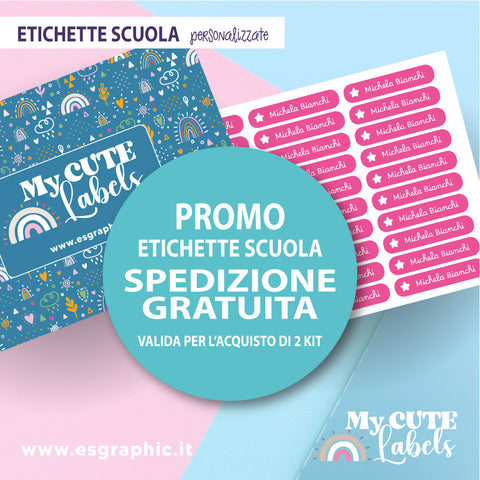 Etichette con nome per la scuola