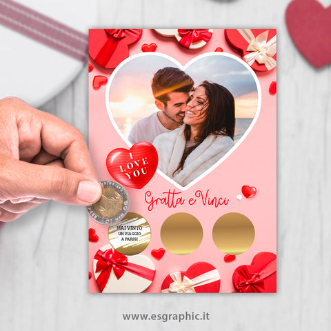 Gratta e vinci San Valentino con foto