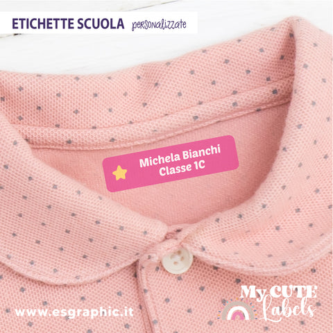 Etichette termoadesive scuola personalizzate