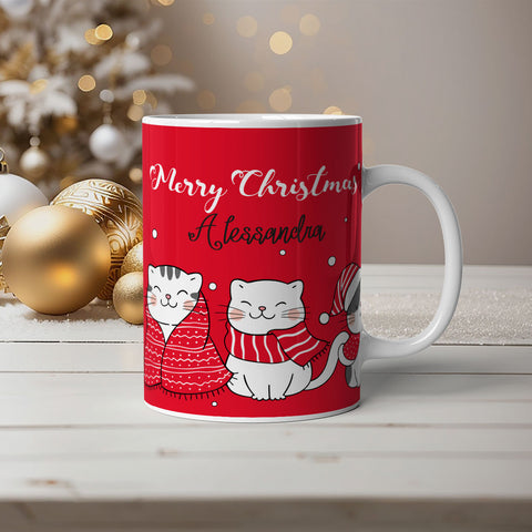 Tazza gatti Natale