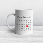 Tazza coppia con nomi e calendario