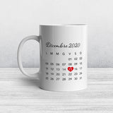 Tazza coppia con nomi e calendario
